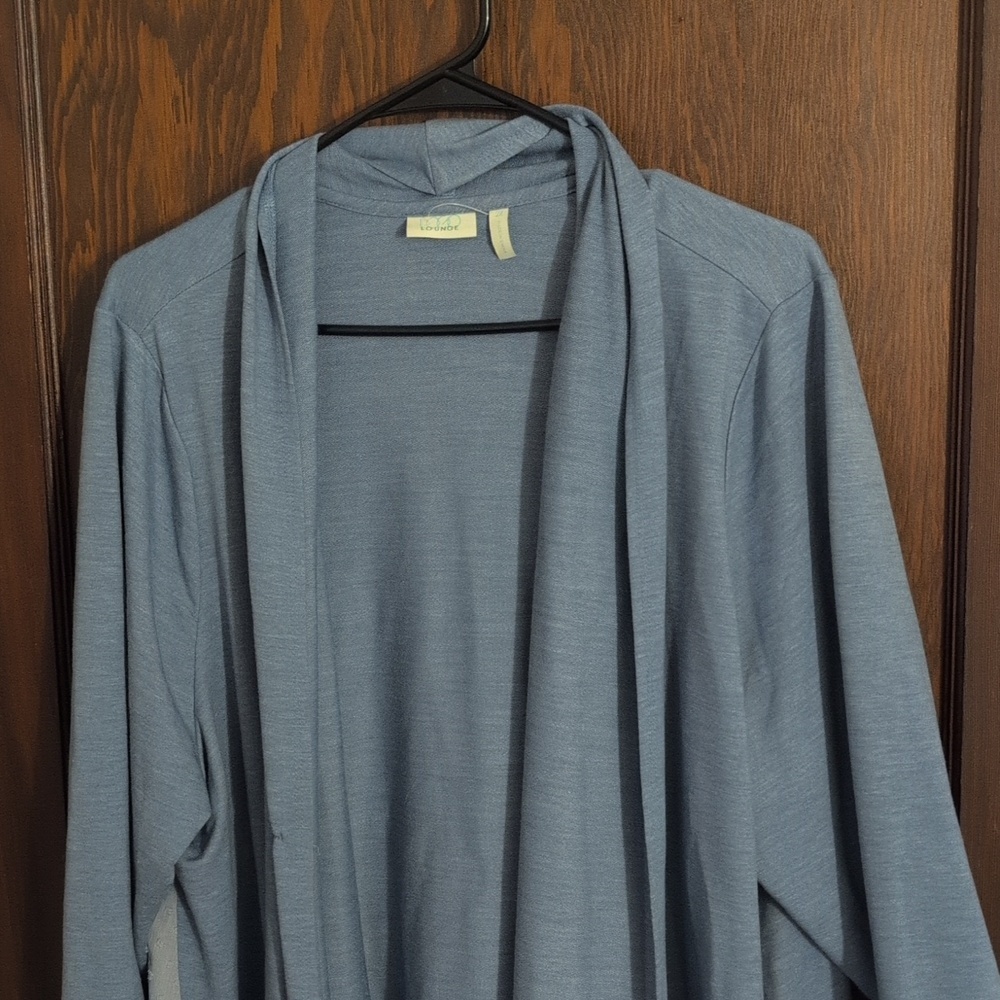 LOGO Lounge Blue Open Cardigan Size 2X - Picture 3 of 7